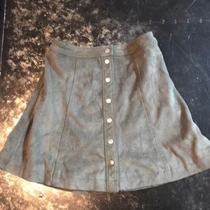Abercrombie&fitch suede skirt in olive